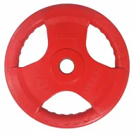 Диск "Олимпийский" 25 кг обрезиненный цветной с ручкой
