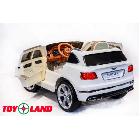 Электромобиль ToyLand Bentley Bentayga белый - Фото 5