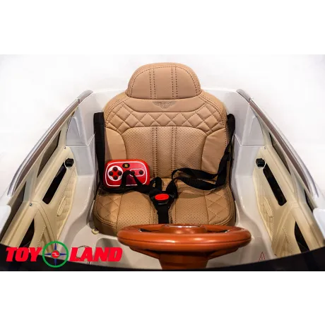 Электромобиль ToyLand Bentley Bentayga белый - Фото 8