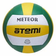 Мяч волейбольный Atemi METEOR, синтетическая кожа PVC, зел.-жёлт.-бел., 18 п, клееный, окруж 65-67