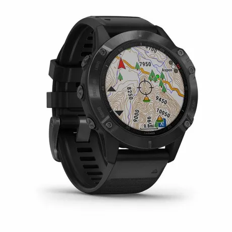 Часы Garmin FENIX 6 Pro черный с черным ремешком - Фото 6