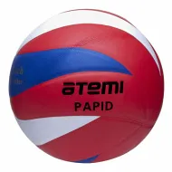 Мяч волейбольный Atemi RAPID, синтетическая кожа PU Soft, синий/бел/красн, 12 п, окруж 65-67