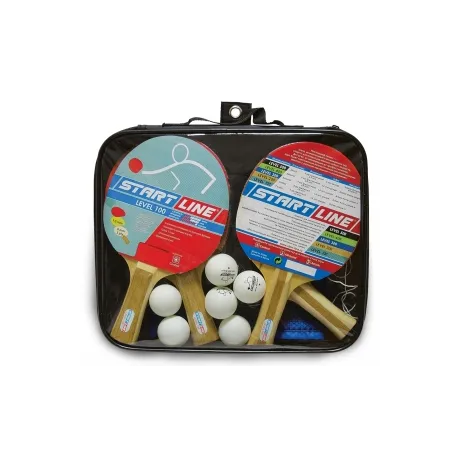 Набор START LINE: 4 Ракетки Level 100, 6 Мячей Club Select, Сетка с креплением, упаковано в сумку на молнии с ручкой