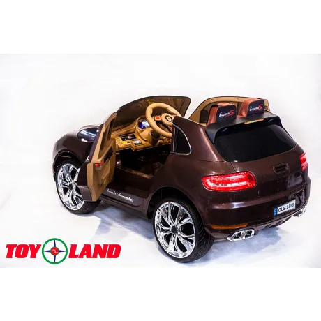 Электромобиль ToyLand Porsche Macan QLS 8588 коричневый - Фото 5