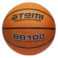 Мяч баскетбольный Atemi, р. 3, резина, 8 панелей, BB100, окруж 56-58, клееный